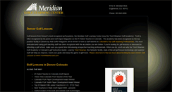 Desktop Screenshot of meridiangolflearningcenter.com