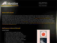 Tablet Screenshot of meridiangolflearningcenter.com